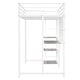 preview thumbnail 8 of 22, Twin Size Loft Bed With Desk And Whiteboard And 3 Shelves And Ladder for Home