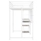 preview thumbnail 10 of 10, White Twin Size Loft Bed, Multifunctional Metal Storage Bed with Desk and Whiteboard, Shelves, Ladder, Space-Saving Bed Frame