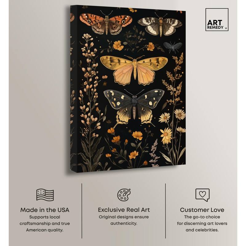 Winged Visitors II Canvas by Art Remedy, Gallery Wrapped