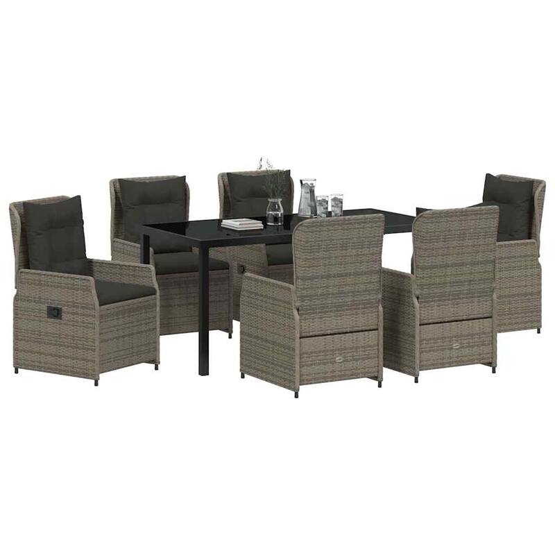 vidaXL Garden Dining Set Poly Rattan