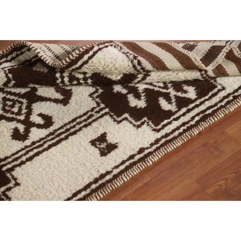 Anatolian Natural Dye Turkish Runner Rug Hand-knotted Wool Carpet - 3'3"x 12'0"