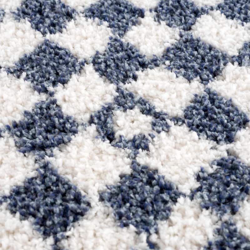 Hauteloom Kieu Hallway, Kitchen Runner Rug - Plush Pile - Driftwood, Black White, Silverton - 2'7" x 7'3"