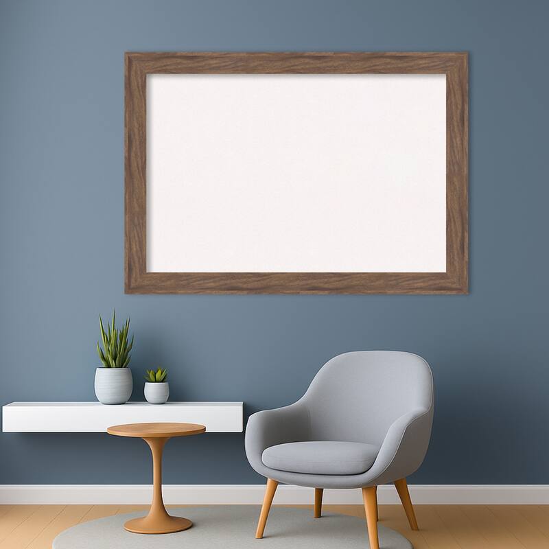 Pia Medium Brown Framed Cork Board - Bulletin Board, Organization Board, Pin Board