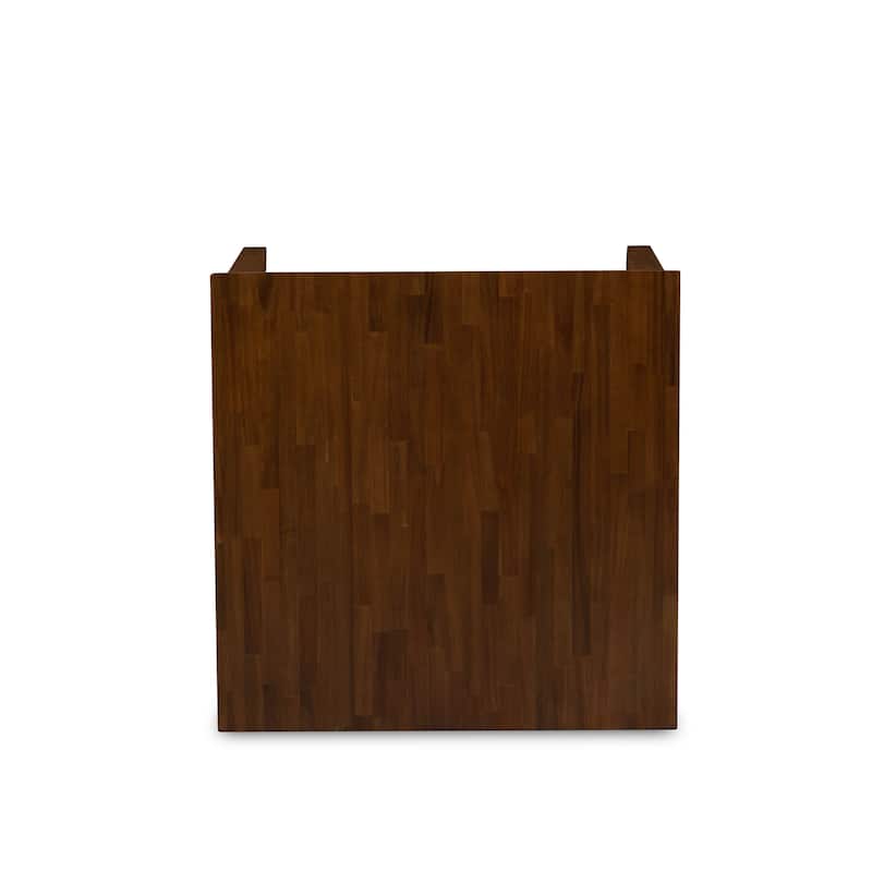 East West Furniture Dining Set Consists of a Square Kitchen Table and Parson Chairs, Antique Walnut (Pieces Options)