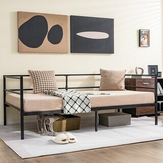 Costway Twin Daybed Sofa Bed Frame Metal Platform with Headboard for