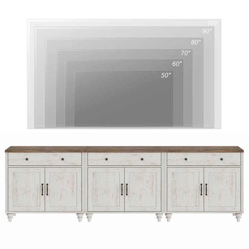 Farmhouse Sideboard, Buffet Cabinet with Storage Cabinets