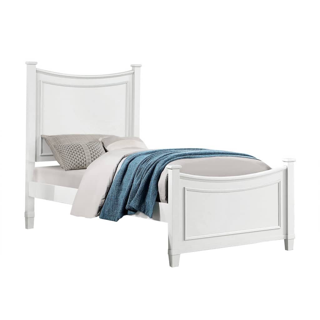 Joly Full Size Kids Bed with Cradle Inspired Trundle Storage, White