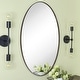 preview thumbnail 2 of 3, TEHOME Javell Oval Metal Wall Mirror
