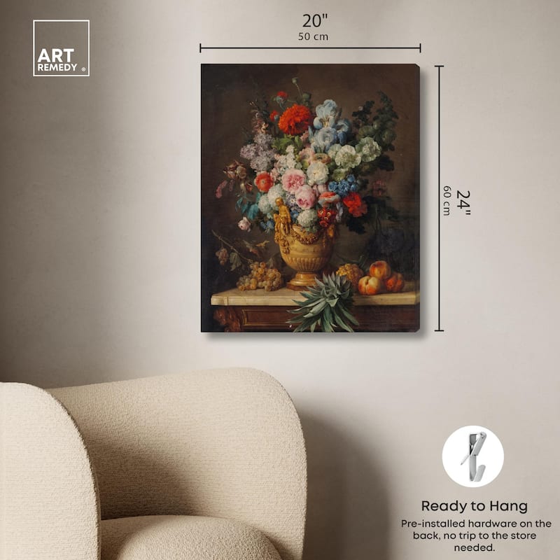 Vallayer 1789 Vase Canvas by Art Remedy, Gallery Wrapped