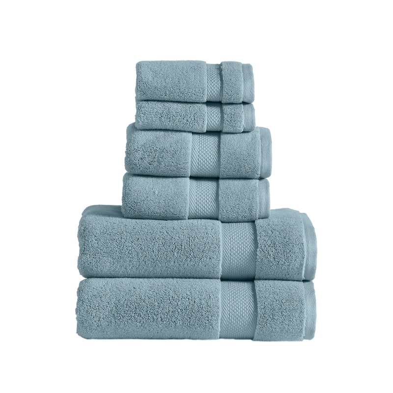 Modern Threads Luxury 6-Piece Cotton Quick-Dry Towel Set - Sea