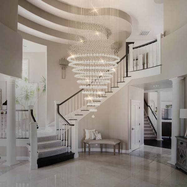 Crystal chandelier for staircase discount