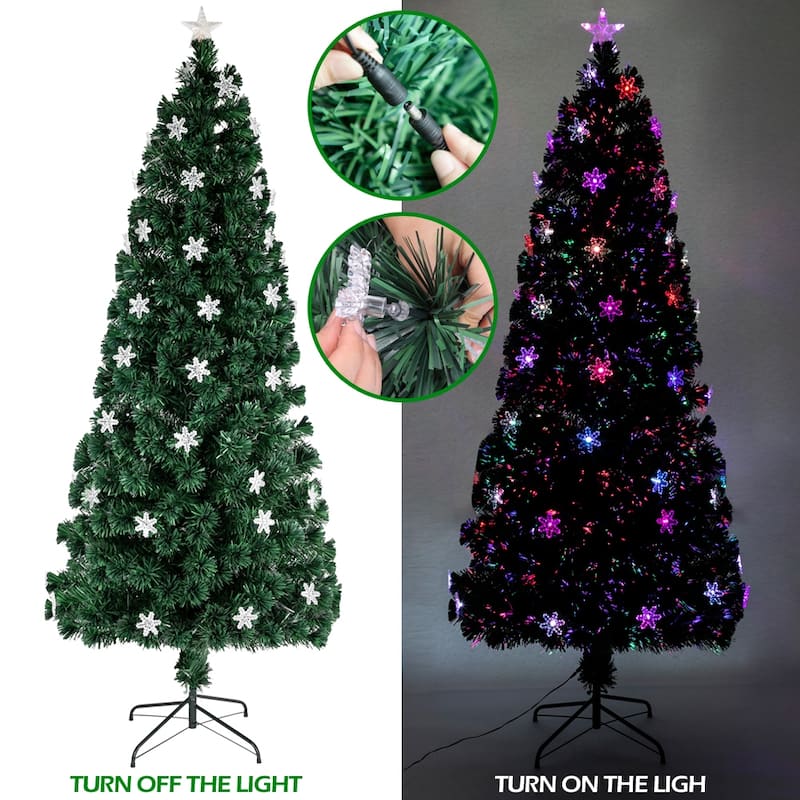 7FT PVC Artificial Christmas Tree Solid Metal Legs