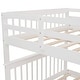 preview thumbnail 6 of 29, Stairway Full-Over-Full Bunk Bed with Twin size Trundle, Storage and Guard Rail for Bedroom, Dorm