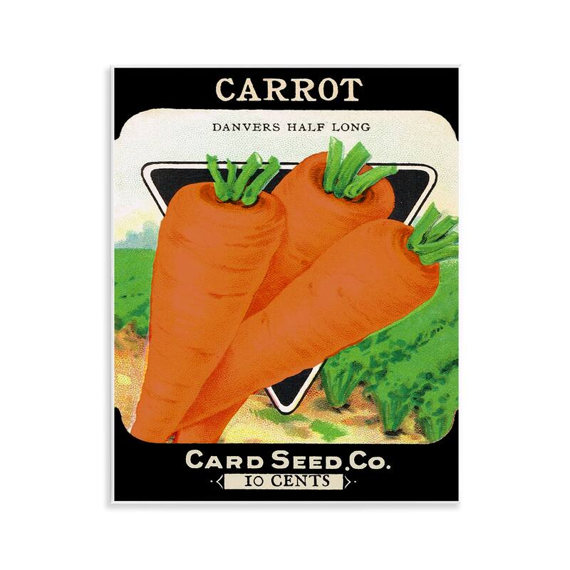 Stupell Vintage Garden Carrots Wall Plaque Art Design By Lil' Rue - 11 x 14