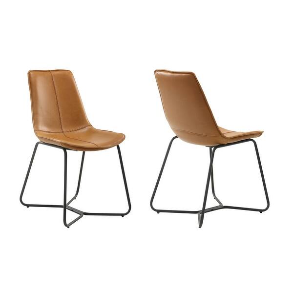 Slope Vintage Faux Leather Dining Chair Set Of 2 Overstock 31722556