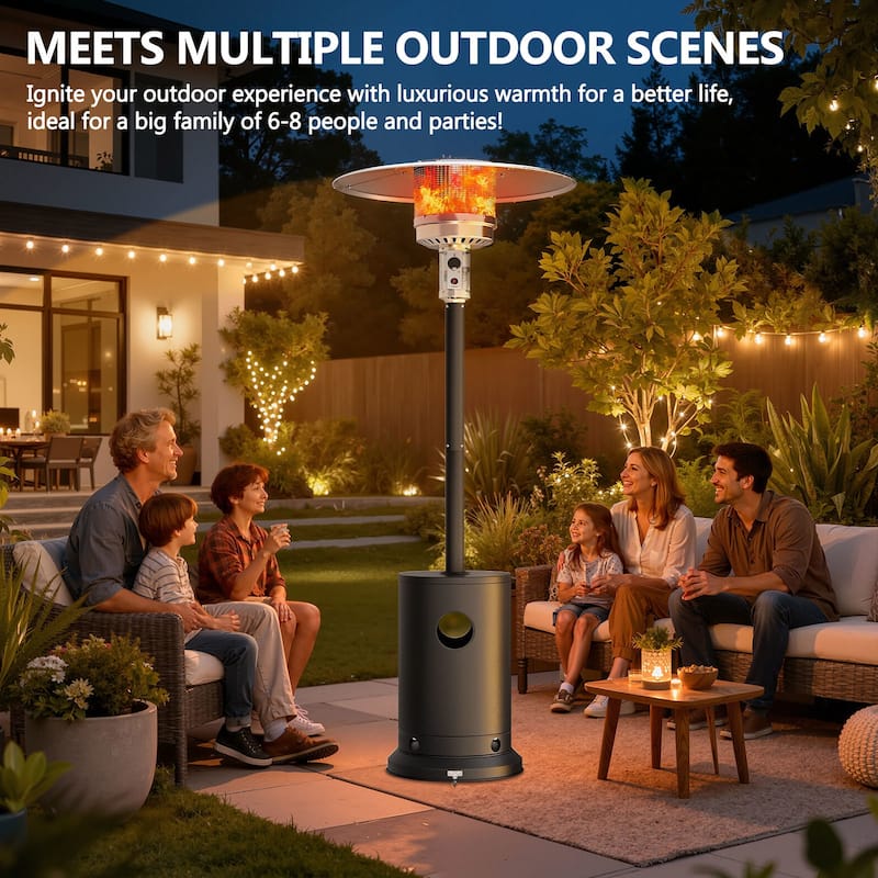 Upgraded 50,000 BTU Stainless Steel Propane Gas Outdoor Patio Heater