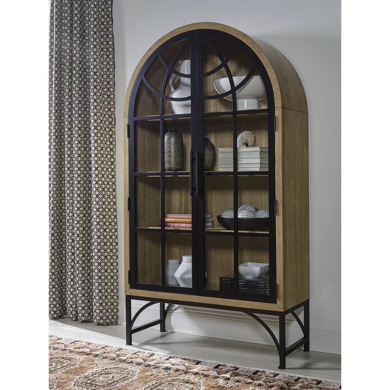 Signature Design by Ashley Gwenwich Brown/Black Accent Cabinet - 40" W x 16" D x 74" H