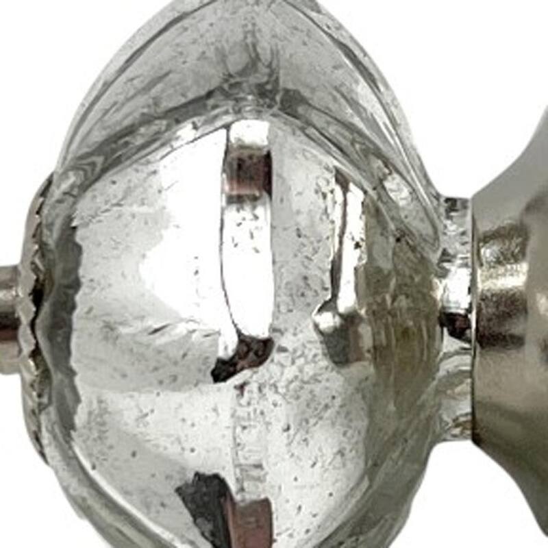 HomeRoots Set of Six Silver Glass Drawer Pull Knobs - 1.50 in. x 1.75 in. x 1.50 in.