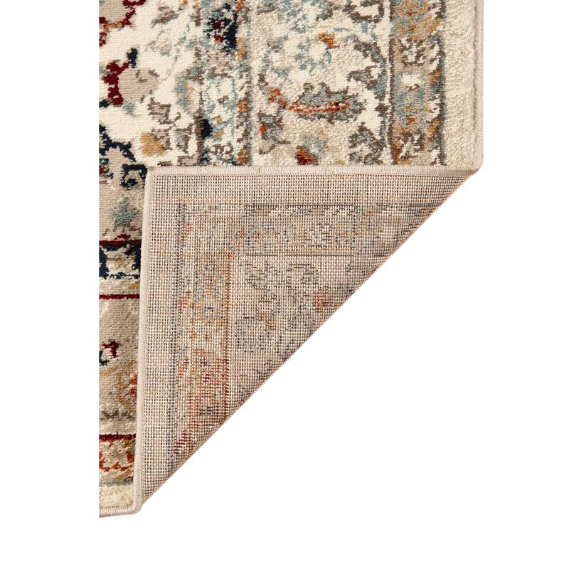 Alurea Samson Beige Bordered Area Rug