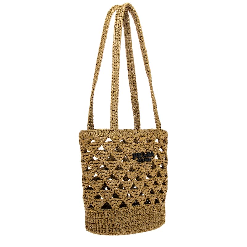 Prada Small Crochet Logo Tote Bag