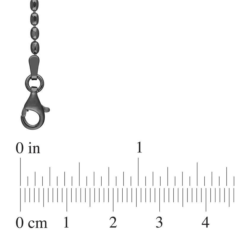 Miadora 1.8mm Oval Diamond Cut Necklace in Black Rhodium Plated Sterling Silver-20 in