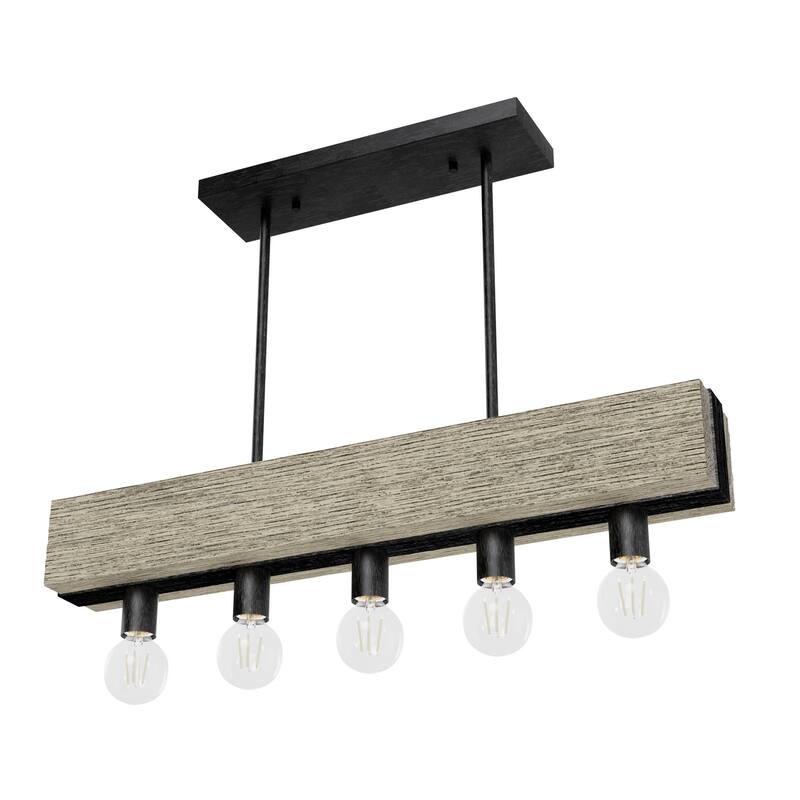 Hunter Donelson Linear Chandelier - Rustic, Farmhouse, Industrial - Kitchen Island, Dining Room