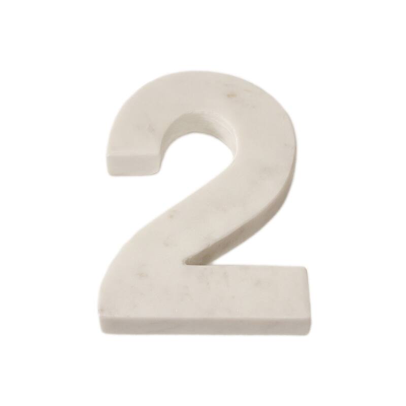 Marble 8" Helvetica 0 - White ST - White - 2