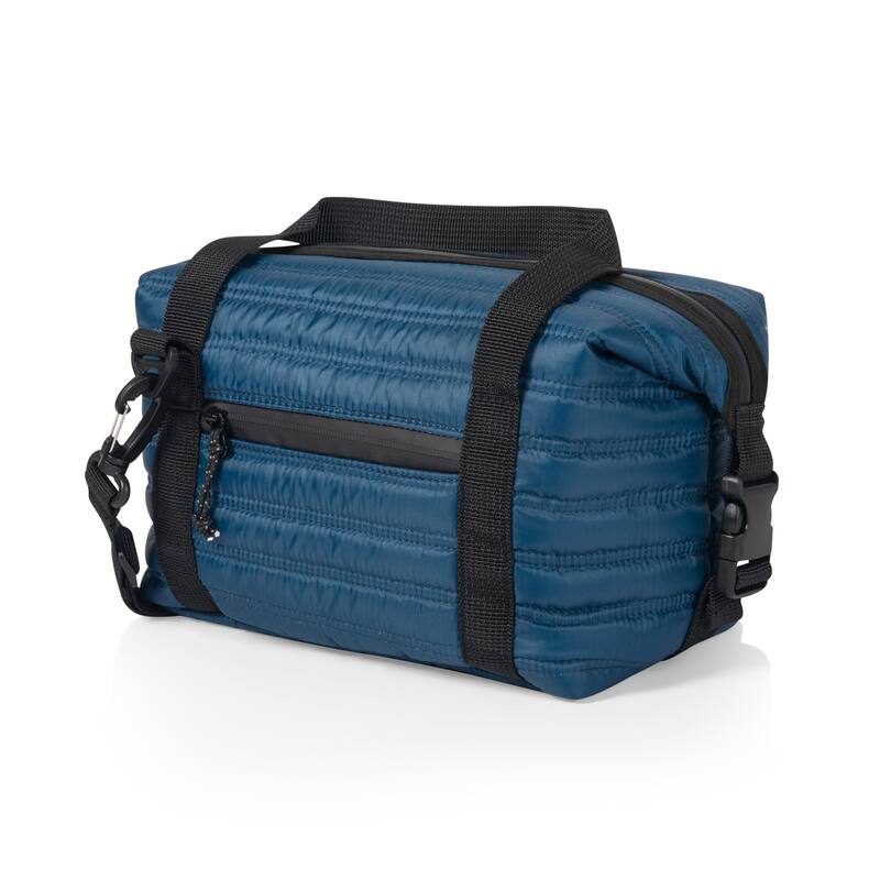 Oniva Midday Quilted Washable Insulated Lunch Bag, (Navy Blue) - Blue