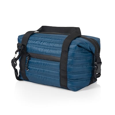 Oniva Midday Quilted Washable Insulated Lunch Bag, (Navy Blue) - Blue