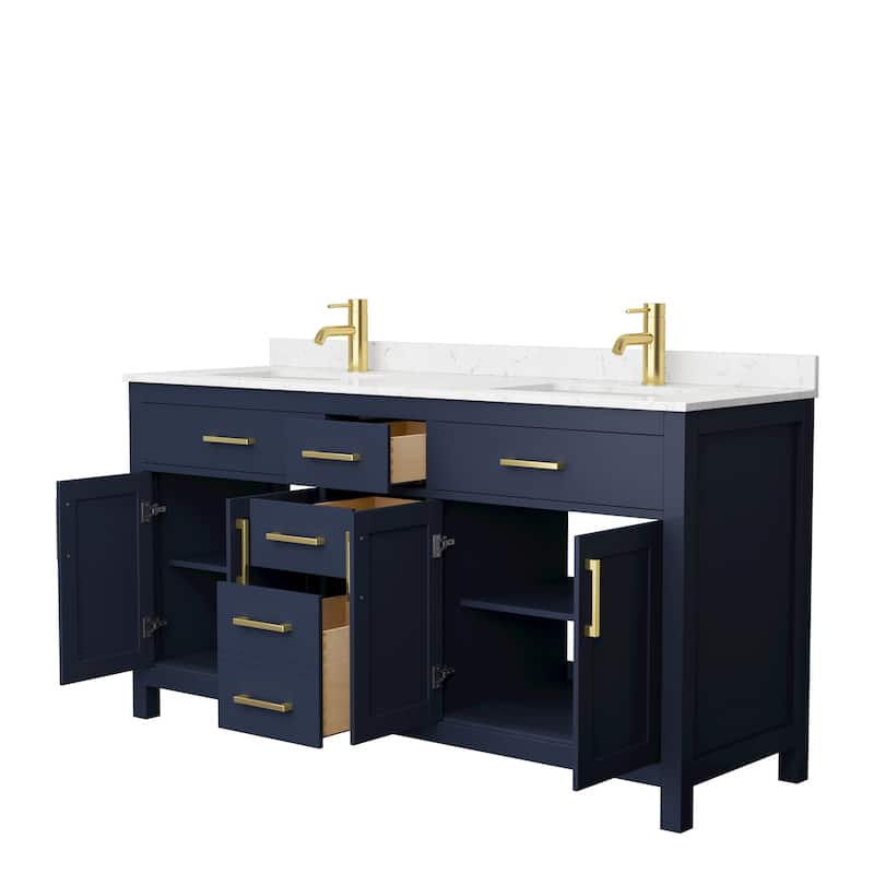 Beckett 66 Inch Double Vanity, Cultured Marble Top
