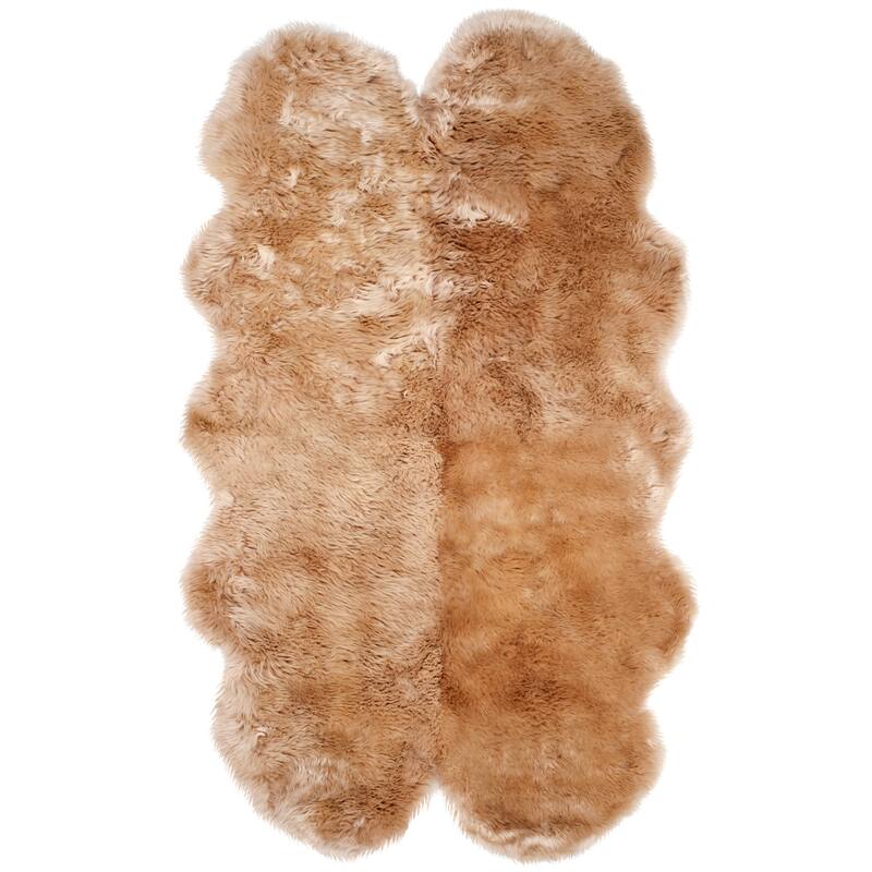SAFAVIEH Handmade Natural Sheepskin Leanca 3.4-inch Thick Rug