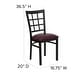 preview thumbnail 19 of 25, Window Back Metal Restaurant Chair - 16.75"W x 20"D x 36.5"H - 16.75"W x 20"D x 36.5"H