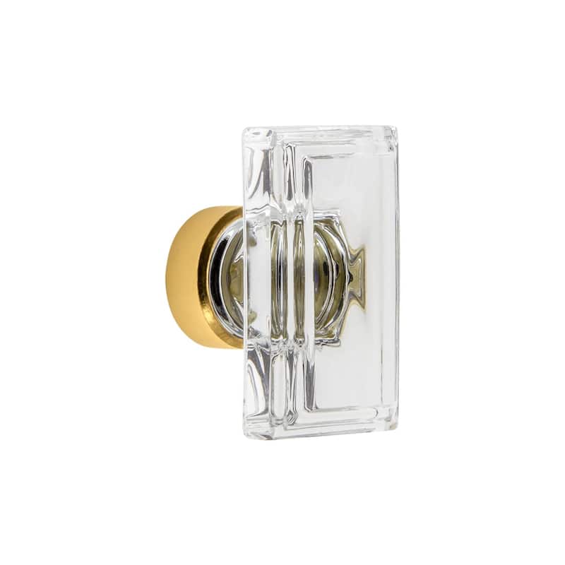 Grandeur CARR-CRYS-KNOB-LG Carre 1-3/4” Crystal Rectangular Emerald