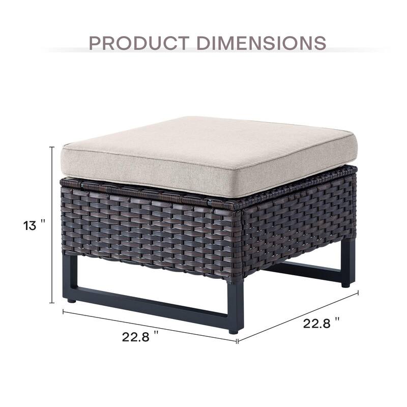 Outdoor Patio Chair and Ottoman Set