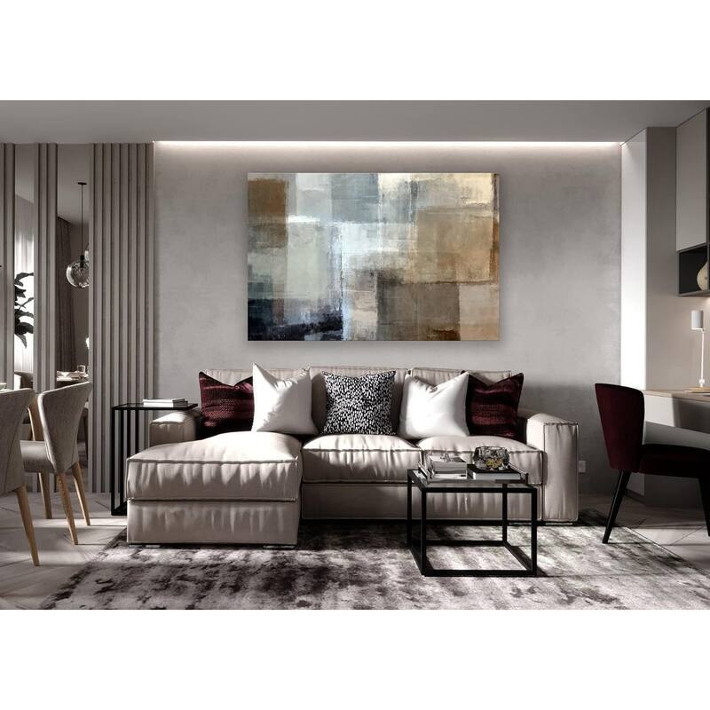 Abstract Wall Art Print Paintings Grey and Brown