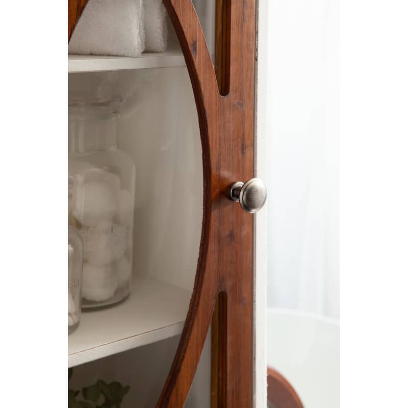 Kate and Laurel Quinlan Decorative Rustic 2-Door Wall Cabinet