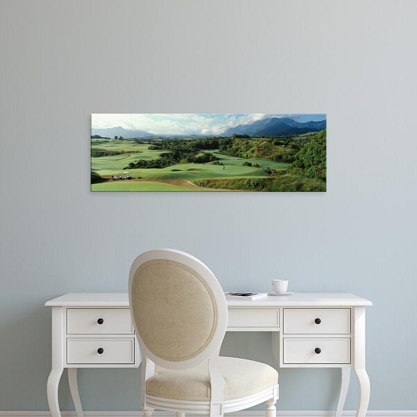 Easy Art Prints Panoramic Images's 'Golf course, Princeville Golf Course, Princeville, Kauai County, Hawaii' Canvas Art
