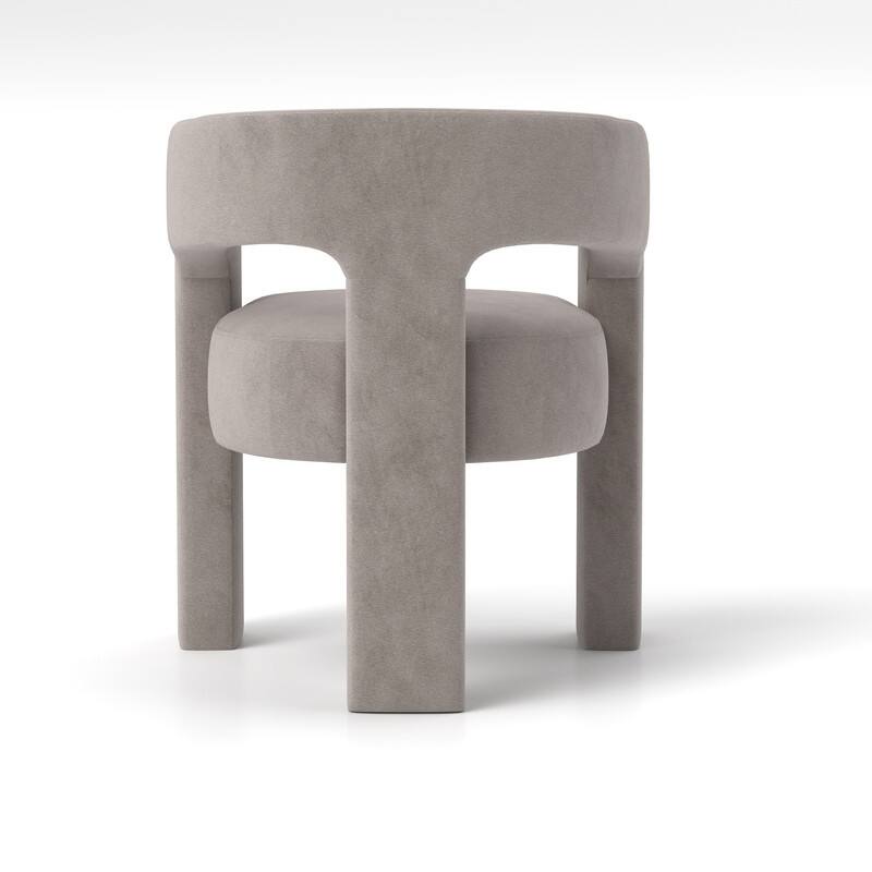 SEYNAR Modern Glam Velvet Upholstered Dining Chair, Open-Back Accent Chair Set of 2