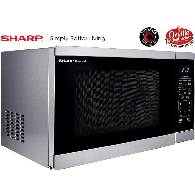 Sharp 1.4 CF Countertop Microwave Oven, Orville Redenbacher's Certified