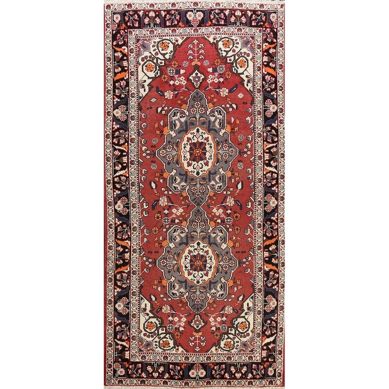 Vegetable Dye Bakhtiari Persian Area Rug Handmade Wool Carpet - 5'2" x 9'11"