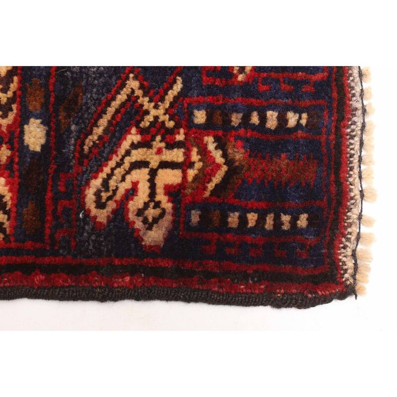 ECARPETGALLERY Hand-knotted Teimani Dark Navy Wool Rug - 3'0 x 4'8