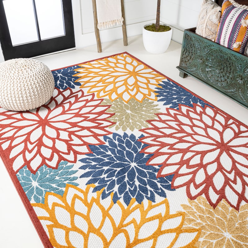JONATHAN Y Atrani Floral Indoor/Outdoor Area Rug
