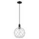Option Clear Glass with White Rope / Matte Black