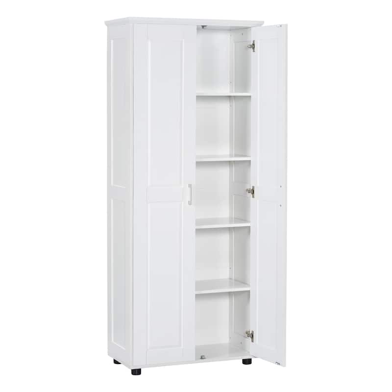 Double Door Wood Bathroom Moisture Proof Storage Cabinet w/ Shelves