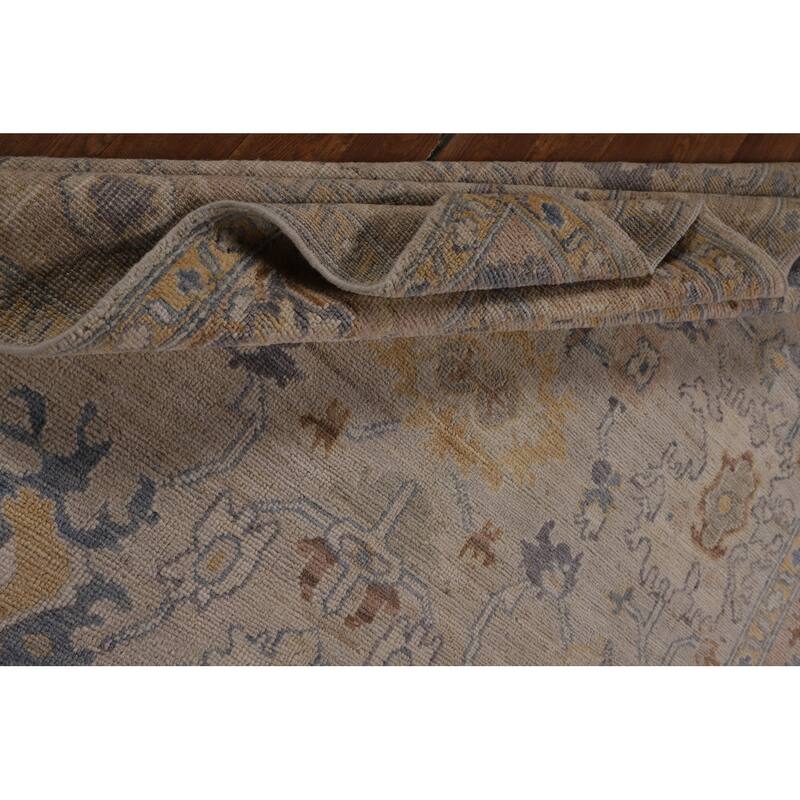 Oriental Vegetable Dye Oushak Turkish Area Rug Handmade Wool Carpet - 5'11"x 8'10"