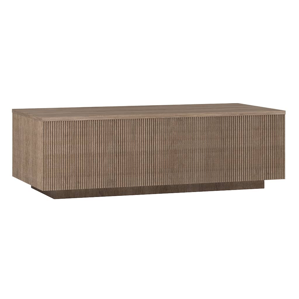 Reyes 48" Wide Rectangular Fluted Coffee Table