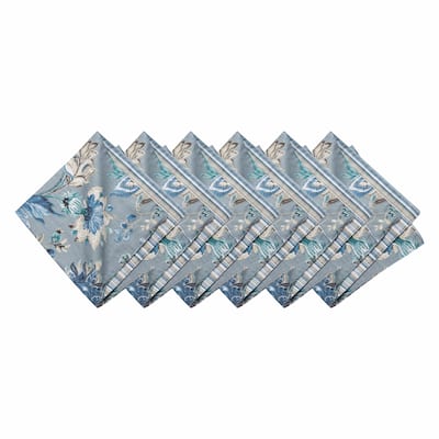 Morrison Floral Cotton Reversible Napkin Set of 6 - Machine Washable
