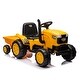 preview thumbnail 16 of 18, 12V Ride-On Tractor for Kids Ages 3-6, Electric Excavator with Detachable Trailer, Remote Control, Bright Headlight, and Music