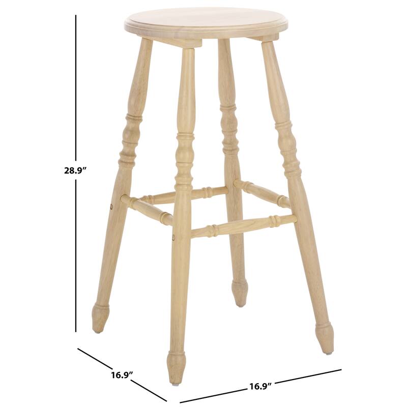 SAFAVIEH Home Sidiko 29-inch Barstool (Set of 2) - 16"W x 16"D x 29"H