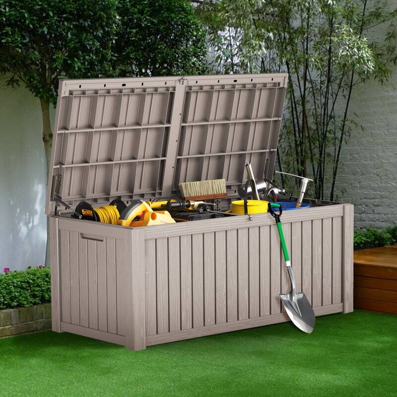 Outdoor Patio Storage Resin Lockable Deck Box